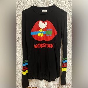 MCKINLEY WOODSTOOK Black Long Sleeve Graphic Tee size X-Large